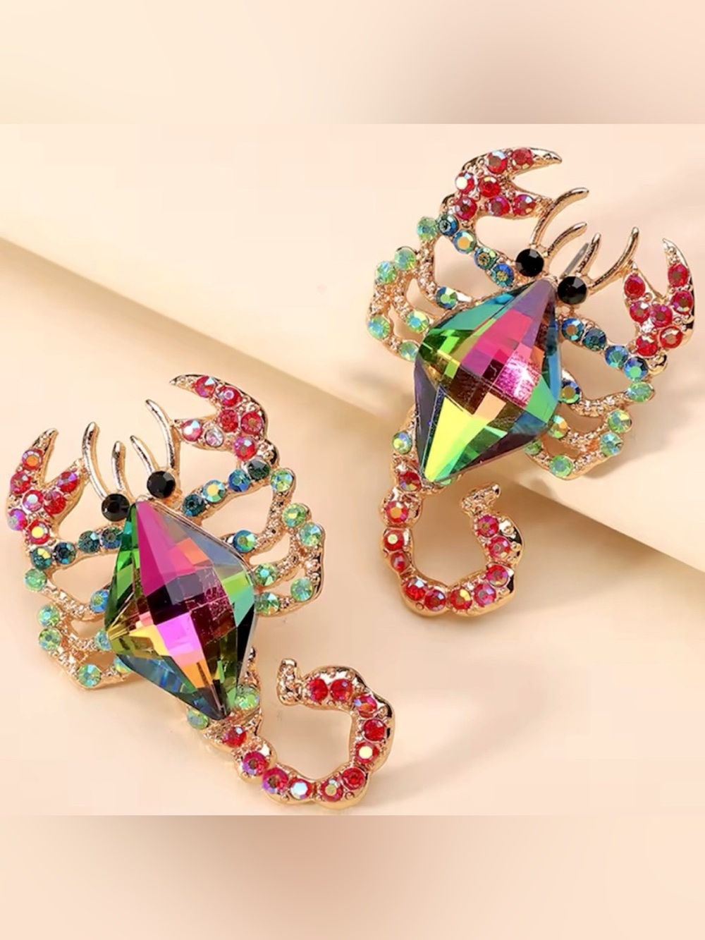 Crystal Scorpion Earrings